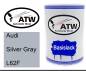 Preview: Audi, Silver Gray, L62F: 500ml Lackdose, von ATW Autoteile West.